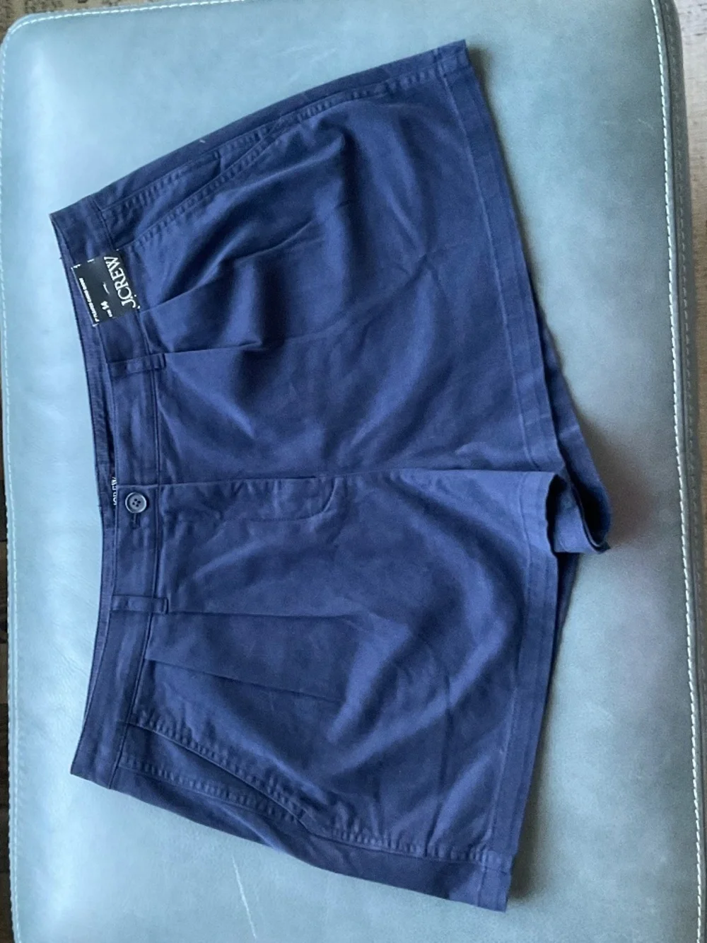 J.Crew Women's 3 inch Pleated Heritage Chino Shorts Navy NWT